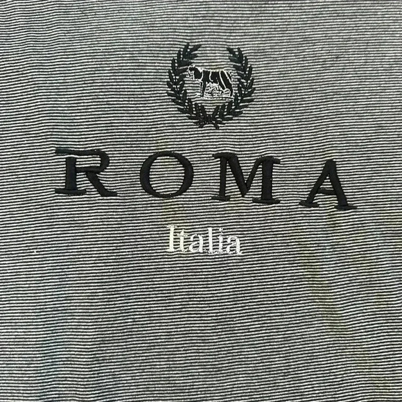 Vintage times Roma Italian striped T shirt size m - Picture 2 of 4